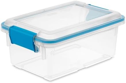 Sterilite Gasket Storage Box with Lids for Home & Office, 7.5 Quart,18-Pack by Sterilite