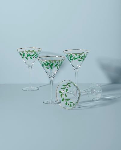 Lenox Holiday Decal Martini Glasses, Christmas Set of 4 - Image 3