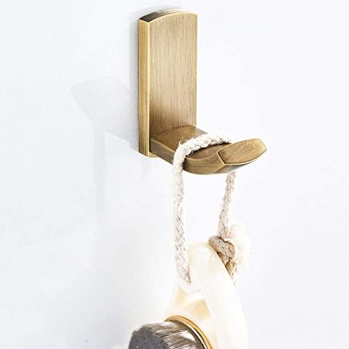 WINCASE Brass Bathroom Accessories, Bath Towel Holder Antique, Towel Bar Set Toilet Paper Holder Robe Hook Brushed Brass Wall Mounted - Image 3
