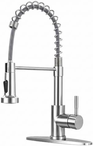 VFAUOSIT Kitchen Faucet with Pull Down Sprayer, Spring Brushed Nickel by VFAUOSIT