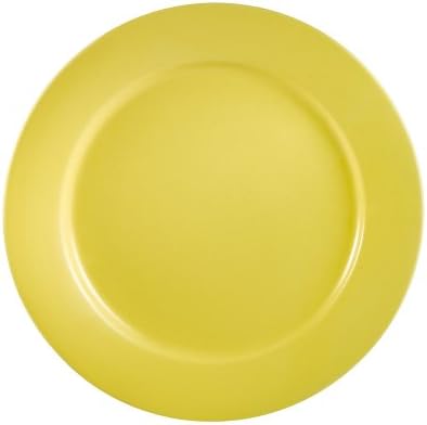 CAC China LV-2-Y 6-Inch Las Vegas Rolled Edge Stoneware Saucer, Yellow, Box of 36 by CACChina