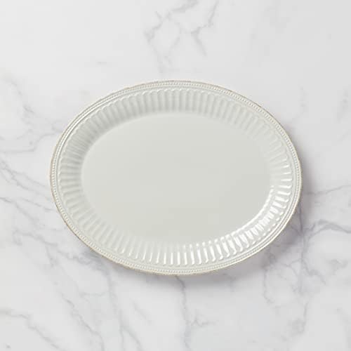 Lenox French Perle Groove White Stoneware Serving Platter - Image 2