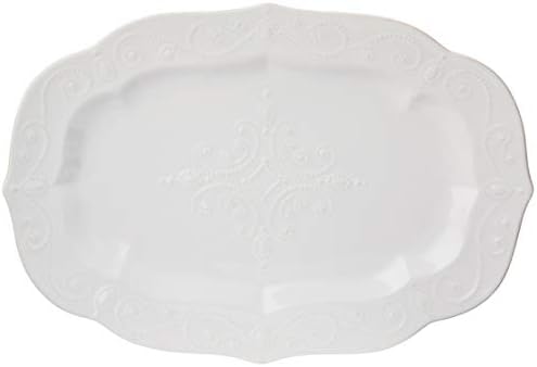 Lenox French Perle White Large Stoneware Serving Platter by Lenox