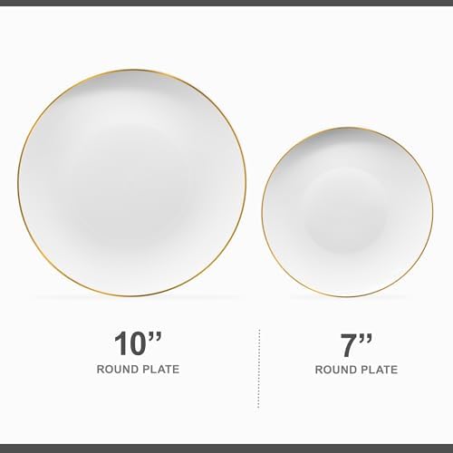 PLASTICPRO 32 Piece Combo Plates Set includes 16-7'' inch Plate & 16-10'' - Image 5