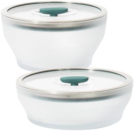 Anyday 4-Pc Microwave Cookware Set with Glass Lids, Medium (Kale) by Anyday