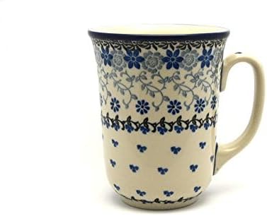 Polish Pottery Mug - 16 oz. Bistro - Silver Lace - Image 2