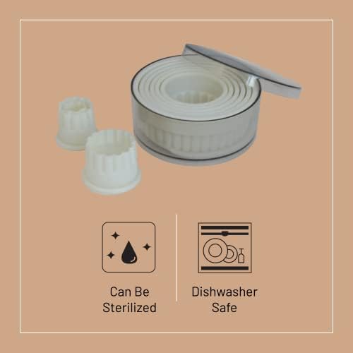de Buyer Round Fluted Cutters - 9-Piece Set - Creates Clean, Defined Cuts, Scallops & Flutes - Dishwasher Safe - Image 3