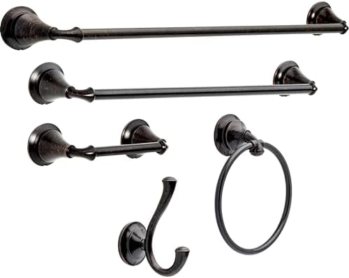 Delta Towel Rack | 24 Inch Venetian Bronze Towel Bar for Bathroom, Kitchen | Linden Accessories - Image 3