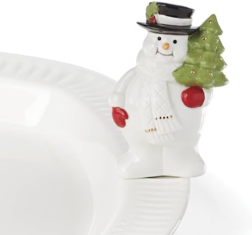 Lenox 894246 Profile Winter Snowman Popper, White, Christmas & Holiday Hosting by Lenox