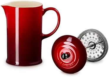 Le Creuset Stoneware French Press, 34 oz., Cerise - Image 2