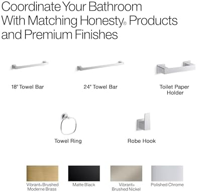 Kohler 26633-CP Honesty® 18" Towel bar, Polished Chrome - Image 5