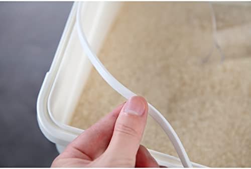 HANAMYA 10 Liter / 20 lbs Rice Storage Container with Measuring Cup, BPA free, For Rice | Grain | Pet Food | Flour, 1 count, White - Image 7