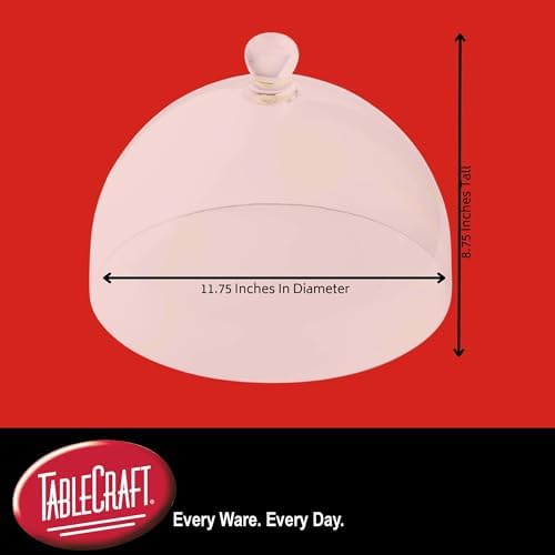 TableCraft 11884 Round Cake Dome with Knob Handle, Clear SAN Plastic, Shatter-Resistant Display Cover for Cakes, Pastries, and Sandwiches, 12" Diameter, BPA Free, Dishwasher Safe - Image 2