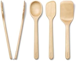 Caraway 4-Piece Mini Wooden Kitchen Utensils Set for Cooking by Unknown