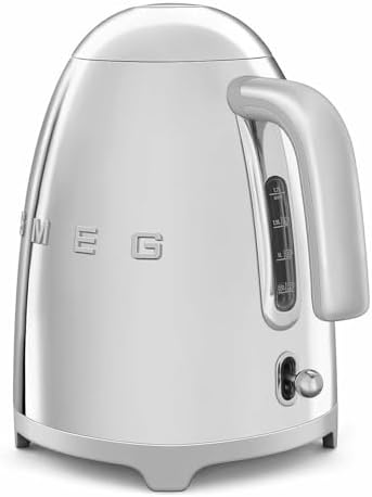 SMEG 50's Retro Style Electric Water Kettle with Automatic Shutoff, Removable Base, and Water Indicator, KLF03SSUS, Polished Stainless Steel - Image 4