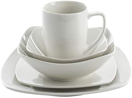 Gibson Home Zen Buffetware 39 Piece Dinnerware Set , White - Image 4