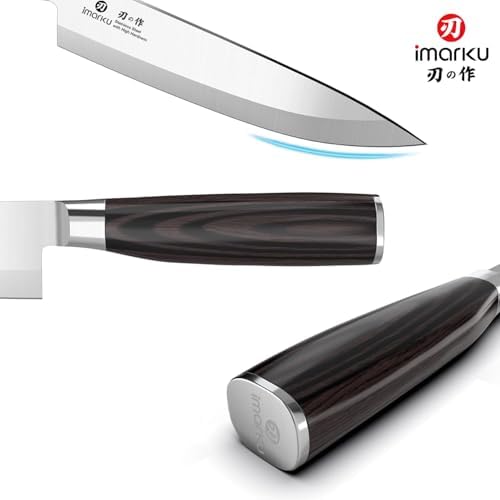 imarku 8 Inch Japanese Chef Knife,Single-Bevel Edge HC Steel Kitchen Knife - Image 5