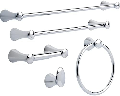 Delta Towel Rack | 24 Inch Polished Chrome Towel Bar for Bathroom, Kitchen | Lahara Accessories - Image 2