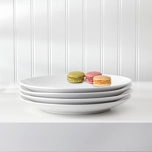 Euro Ceramica Essential Collection Porcelain Dinnerware and Serveware, 16 Piece Dinnerware Set, Service for 4, Classic White - Image 3