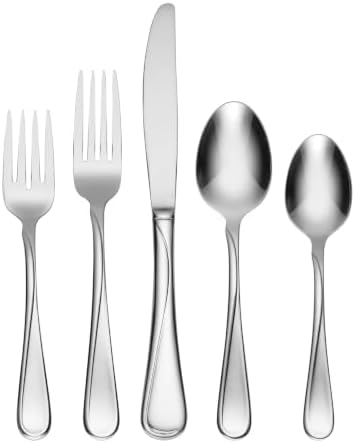 Oneida Flatware Flight 18/0 Silverware Set for 8, (45-Piece) by Oneida