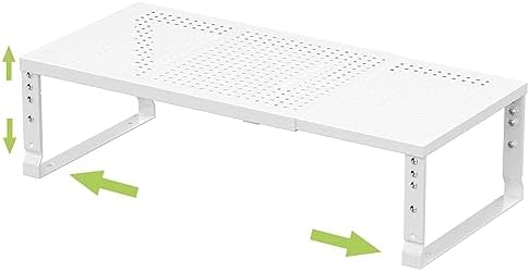 Jojocross Expandable Adjustable Stackable Kitchen Organizer, Spice Rack,Metal Pantry Storage Shelves Racks,Counter Shelf for Cabinets, Countertop, Cupboard (1 Pack/Large/White) by JOJOCROSSHIGHQUALITYLIFE