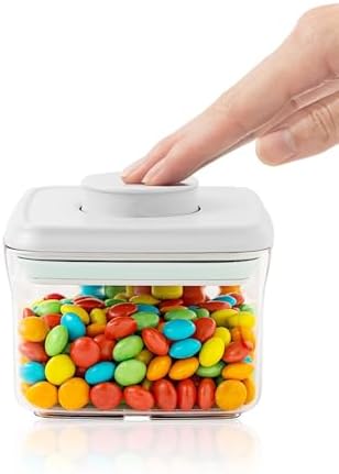 Small Airtight Container, 0.3Qt Mini Snack Jar with Pop-Top Lid by Tourdeus