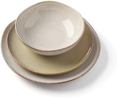 Oneida Organic Shades Oatmeal Stoneware 12-Piece Dinnerware Set for 4 - Image 6