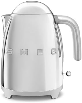 SMEG 50's Retro Style Electric Water Kettle with Automatic Shutoff, Removable Base, and Water Indicator, KLF03SSUS, Polished Stainless Steel - Image 6