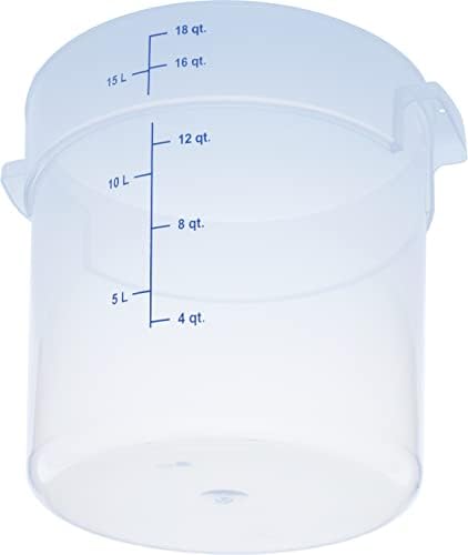 Carlisle FoodService Products Storplus Round Food Storage Container with Stackable Design for Catering, Buffets, Restaurants, Polypropylene (Pp), 18 Quart, Clear, (Pack of 6) - Image 2