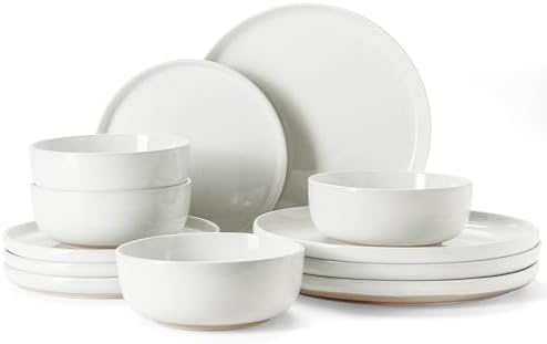 Famiware Milkyway 12-Piece Stoneware Dinnerware Set, White by Famiware