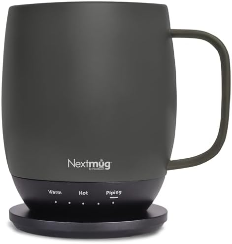 Nextmug - Temperature-Controlled, Self-Heating Coffee Mug (Graphite - 14 oz.) by NextmugbyNextboom