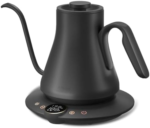 INTASTING Gooseneck Electric Kettle with ±1℉ Temperature Control 0.9 Liter by Cocinare