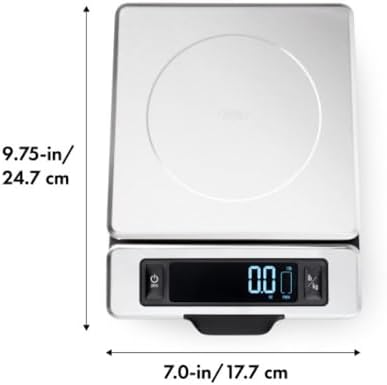 OXO Good Grips 11 Pound Stainless Steel Food Scale with Pull-Out Display - Image 6