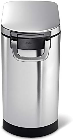 simplehuman Large Pet Food Storage Container, Holds 30-35 lb / 14-16 kg of Dry Dog Food, Cat Food, or Bird Seed, Airtight Lock-Tight Lid with Magnetic Scoop, BPA-Free, Brushed Stainless Steel - Image 2