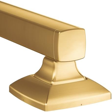 Moen YG5118BG Bathroom Safety 18-Inch Stainless Steel Transitional Bathroom Grab Bar, Brushed Gold - Image 2