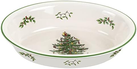 Spode Christmas Tree Oval Rim Dish (12.5" x 8.75") Festive Deep Baking Pan for Serving Vegetables, Roast Dinner, Casseroles - Fine Porcelain, Microwave, Freezer, Dishwasher Safe - Image 3