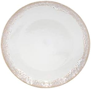 Casafina Ceramic Stoneware 11'' Dinner Plate - Taormina Collection, White | Microwave & Dishwasher Safe Dinnerware | Food Safe Glazing | Restaurant Quality Tableware by Casafina