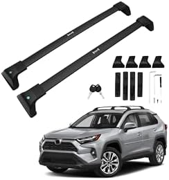 300LBS Roof Rack Cross Bars for 2019-2025 Toyota RAV4 Accessorie by Powerty