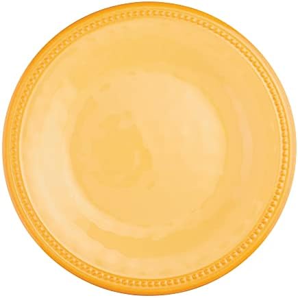 UPware 12 Piece Beaded Melamine Dinnerware Sets, Outdoor Dishes Set, Plates and Bowls Sets, Service for 4, Yellow - Image 5