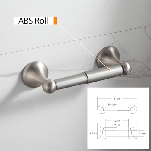 BGL 4-Piece Brushed Nickel Bathroom Hardware Set with Adjustable Towel Bar - Image 3