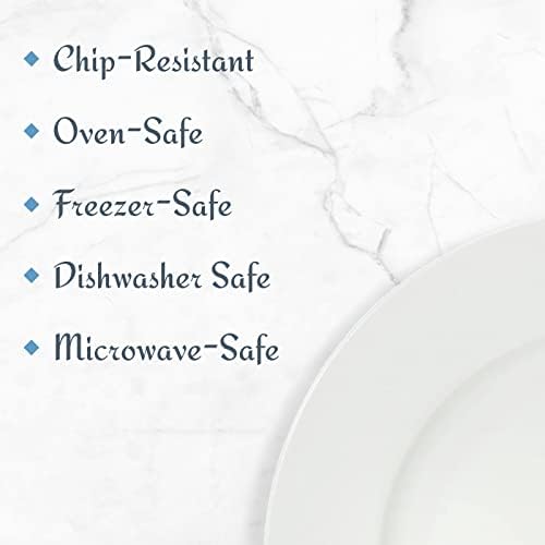Mikasa Delray 40-Piece Bone China Dinnerware Set, White Round Dishes for 8 - Dinner Plates, Salad Plates, Cereal Bowls, Fruit Bowls and Mugs - Image 6
