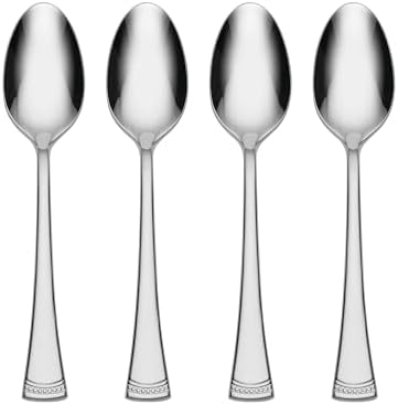 Lenox Portola Silverware Coffee Spoons, Set of 4, Flatware by Lenox
