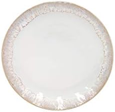 Casafina Ceramic Stoneware 9'' Salad Dessert Plate - Taormina Collection, White | Microwave & Dishwasher Safe Dinnerware | Food Safe Glazing | Restaurant Quality Tableware by Casafina