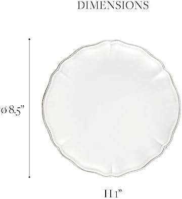 Costa Nova Ceramic Stoneware 8'' Salad Dessert Plate - Alentejo Collection, Turquoise | Microwave & Dishwasher Safe Dinnerware | Food Safe Glazing | Restaurant Quality Tableware - Image 2