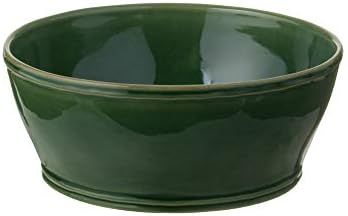 Casafina Ceramic Stoneware 9.5" x 4", 98 oz Serving Bowl - Fontana Collection, Forest Green | Microwave & Dishwasher Safe Dinnerware | Food Safe Glazing | Restaurant Quality Serveware by Casafina