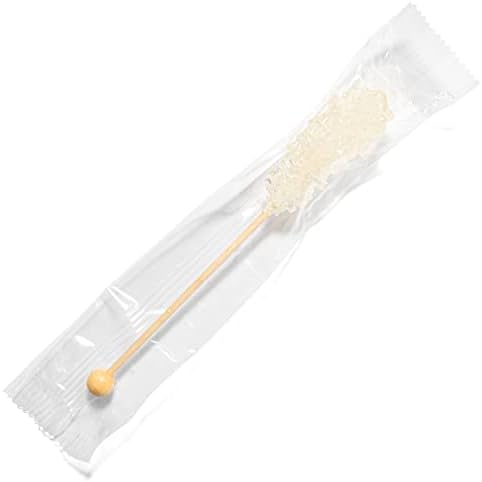 Candy Envy - White Café Sugar Sticks Mini Rock Candy - 100 Bulk Individually Wrapped White Treats - Original Sugar Flavored Drink Stirrers (Pack of 2) - Image 2