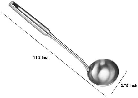 Soup Ladle,304 Stainless Steel Cooking Ladle with Long Handle,3.9 Inch - Image 2