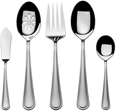 Mikasa, Virtuoso Frost Flatware Service for 12, 65 Piece Set, 18/10 Stainless Steel, Silverware Set with Serving Utensils - Image 2