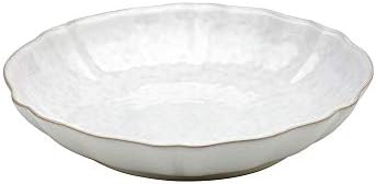 Casafina Ceramic Stoneware 13'' Pasta Serving Bowl - Impressions Collection, White | Microwave & Dishwasher Safe Dinnerware | Food Safe Glazing | Restaurant Quality Tableware by Casafina