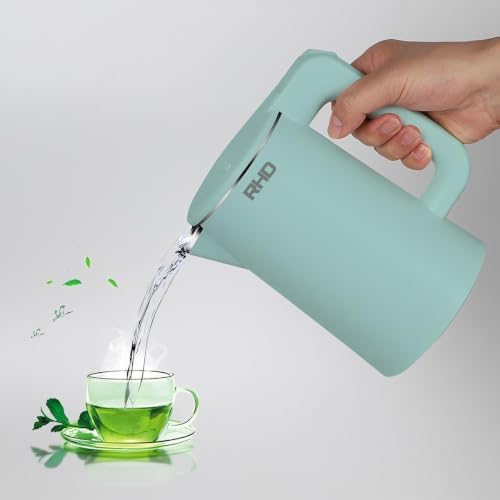 RHD Small Electric Kettle 0.8L, 1000W Fast Boil, Stainless Steel, Green - Image 2